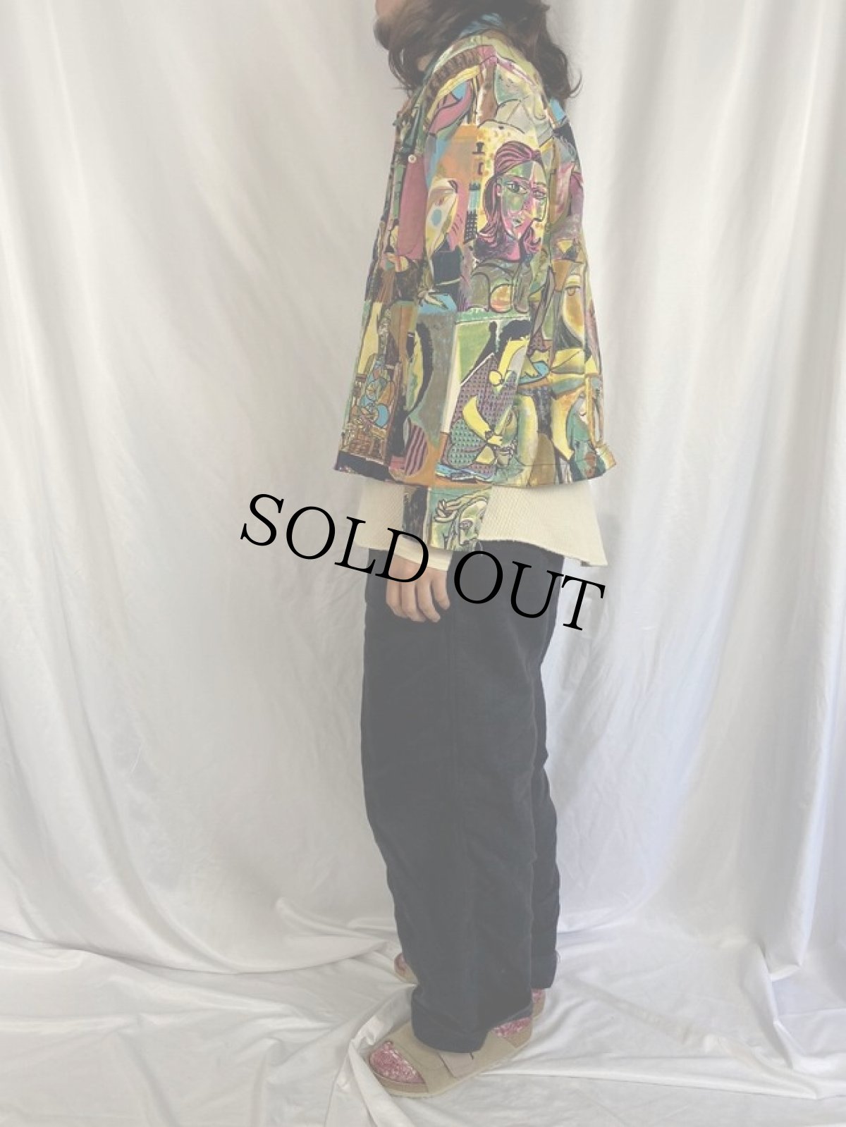 画像3: C.J.Banks Picasso風 アート総柄 ジャケット 1X (3)