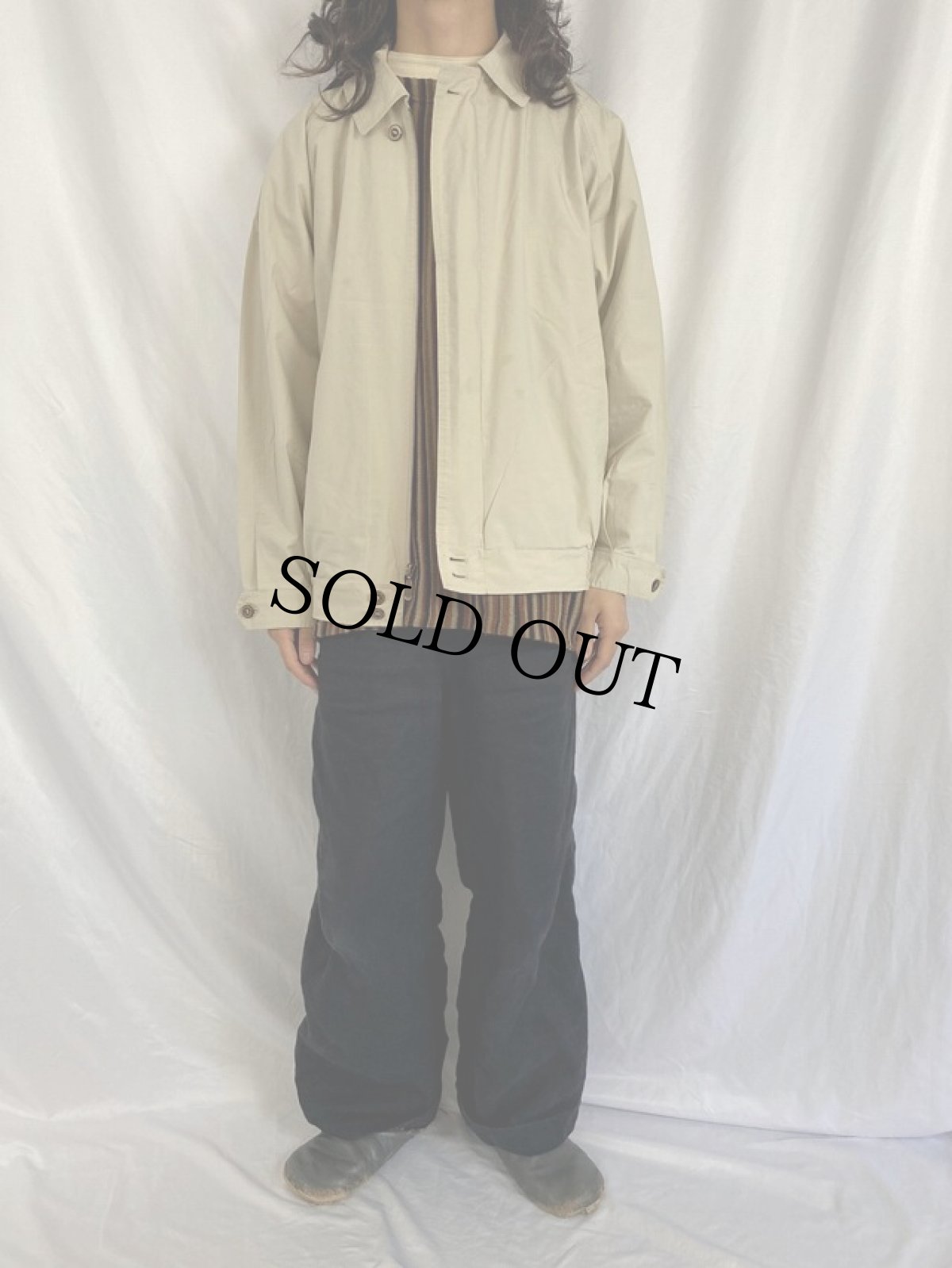 画像2: 90's Burberrys コットンスウィングトップ L (2)