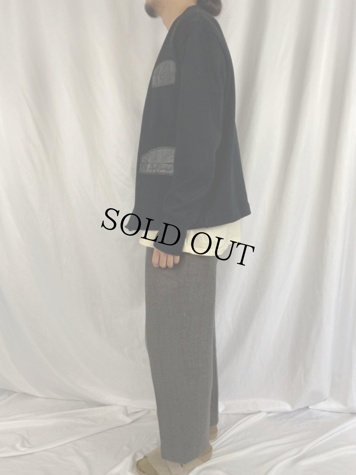 画像3: 70's SKOOKUM シューティングカーディガン ブラック 44 (3)