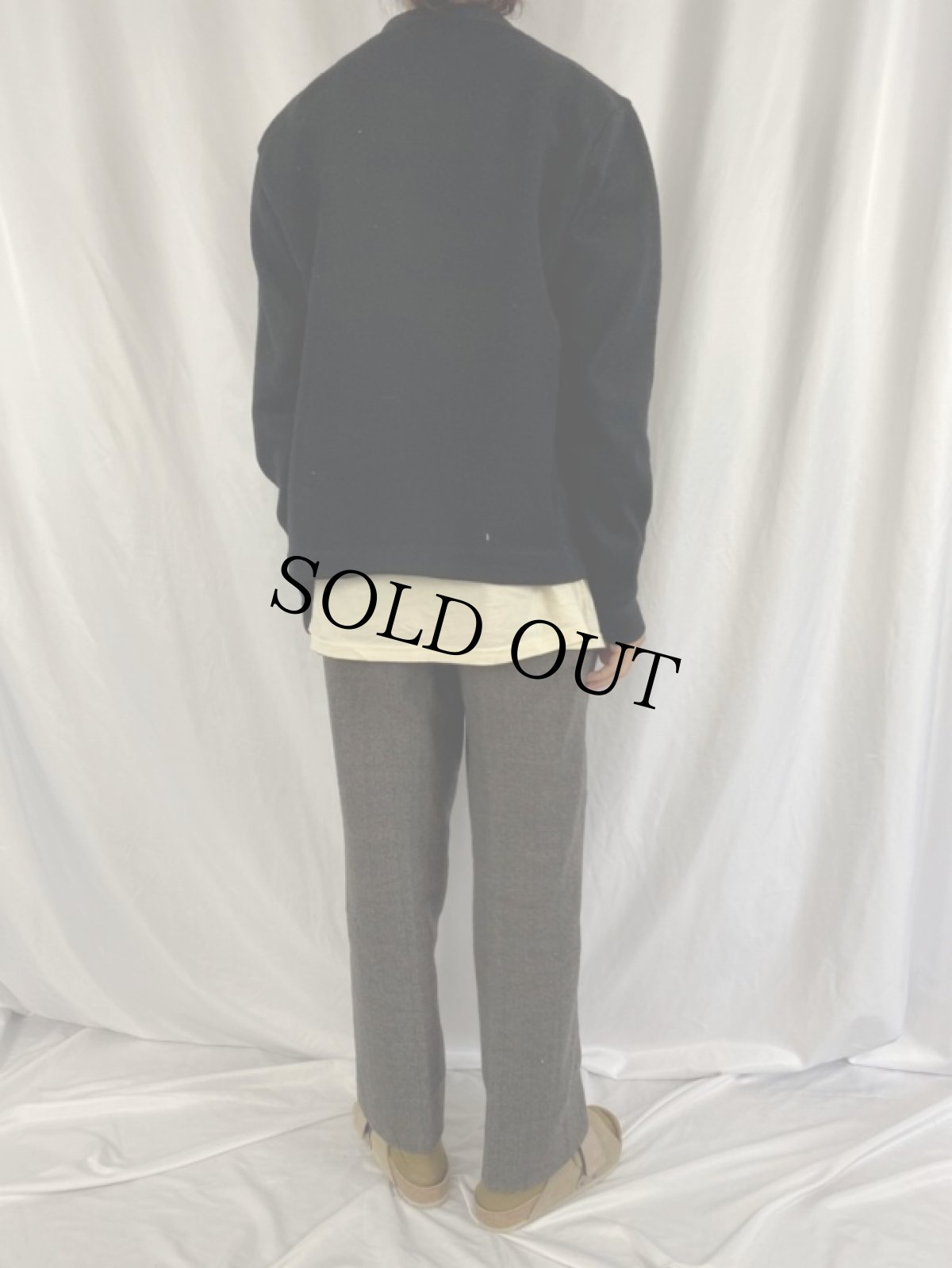 画像4: 70's SKOOKUM シューティングカーディガン ブラック 44 (4)