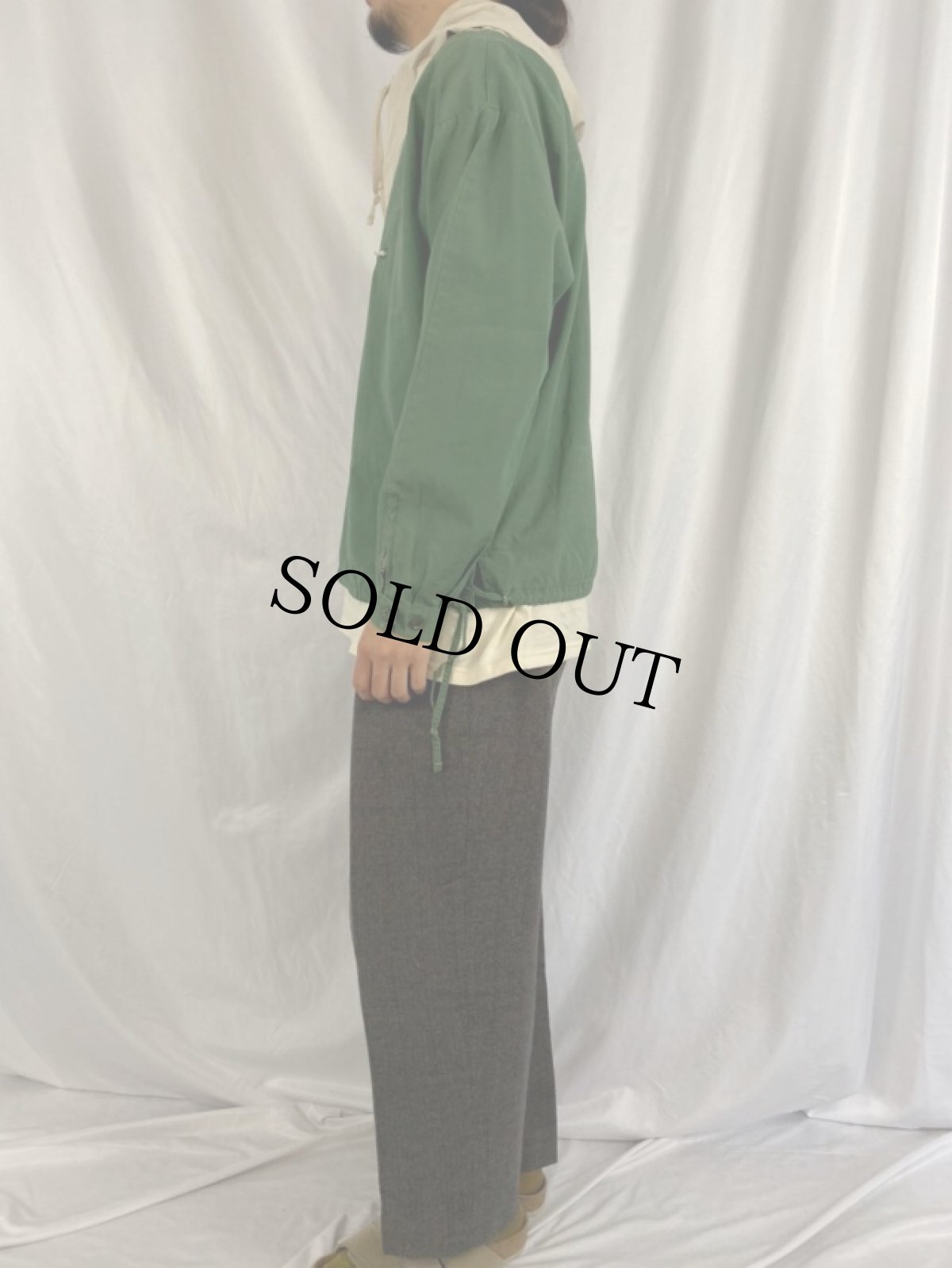 画像3: 90's J.CREW ツートーン コットンアノラックパーカー S (3)