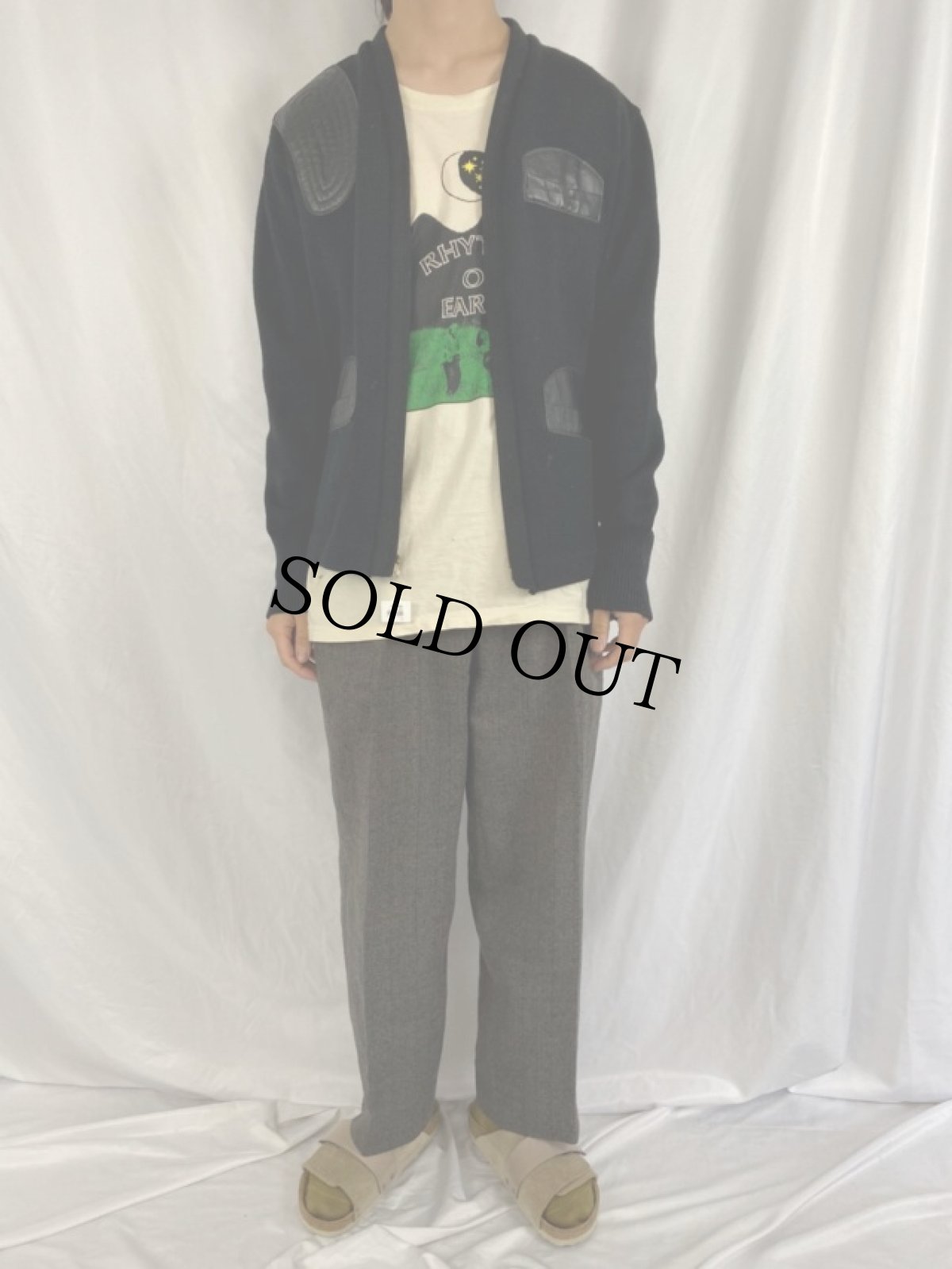 画像2: 70's SKOOKUM シューティングカーディガン ブラック 44 (2)