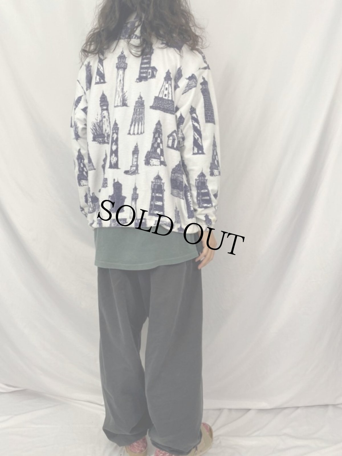 画像4: 90's MICHIGAN RAG CO. USA製 コットンパイル ジャケット L (4)