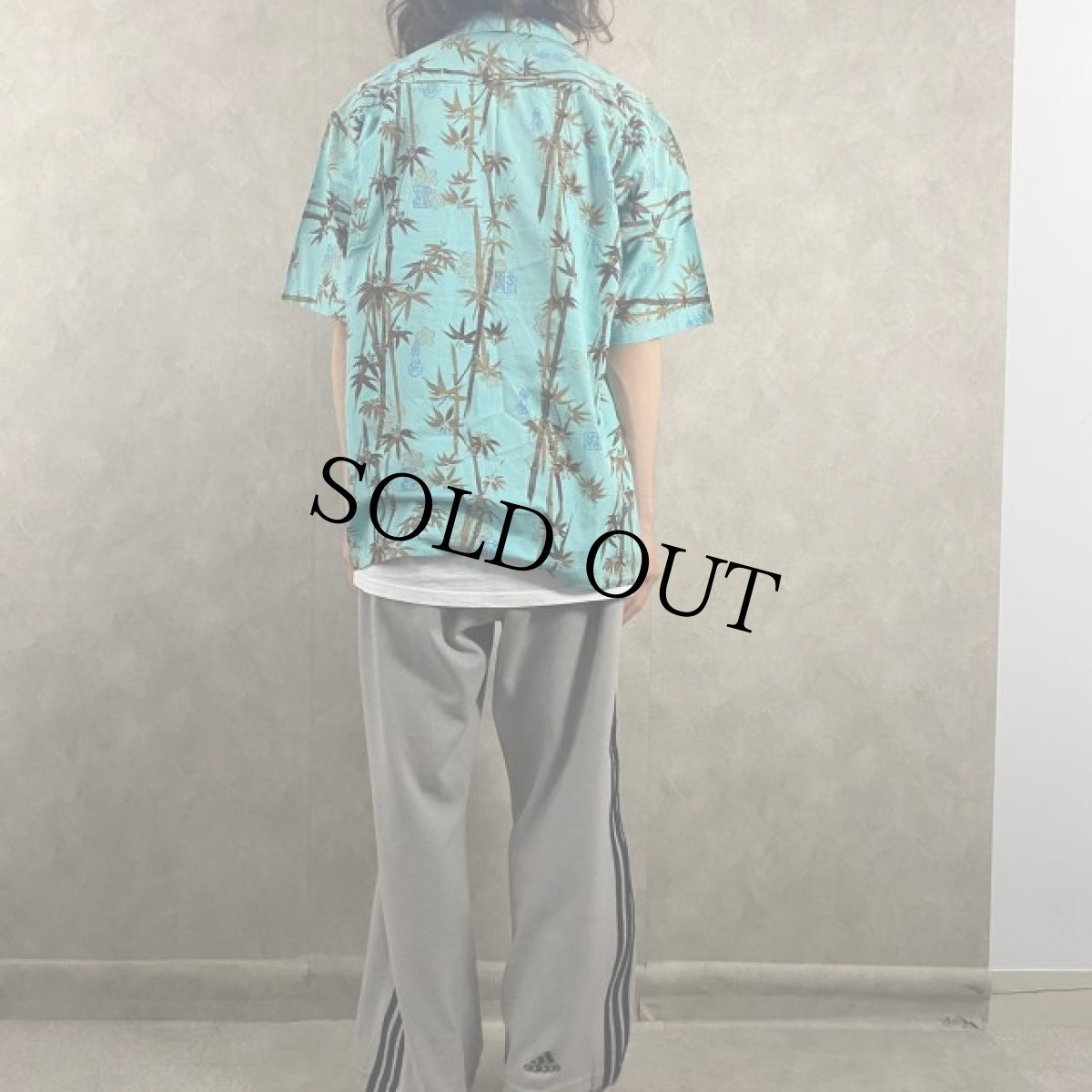 画像4: 50〜60's TIKI-HUT バンブー柄 オリエンタルパターン アロハシャツ (4)