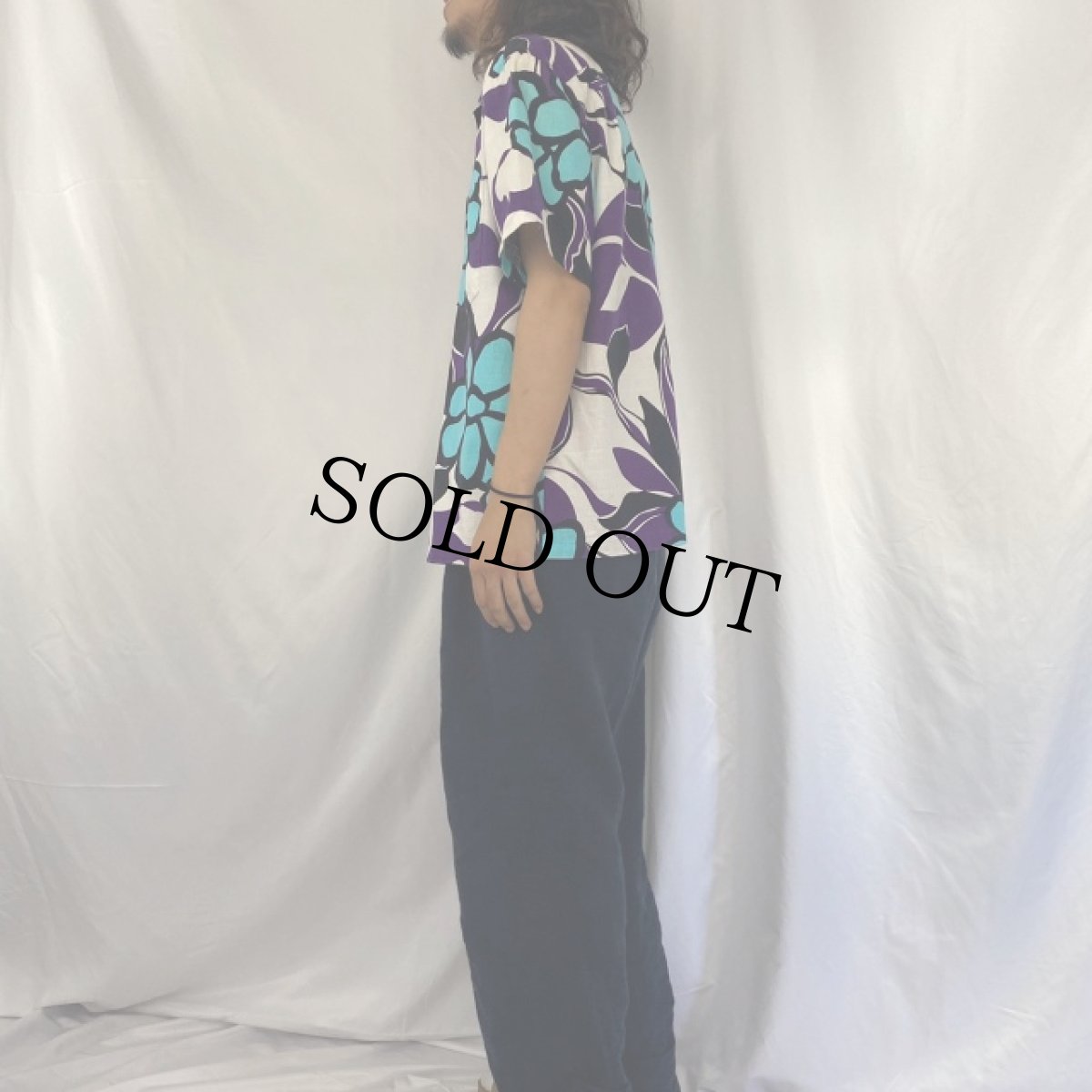 画像3: 70's Ui-Maikai HAWAII製 花柄 コットンアロハシャツ (3)