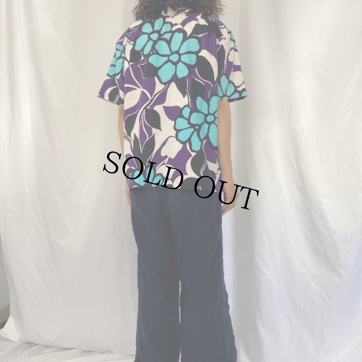 画像4: 70's Ui-Maikai HAWAII製 花柄 コットンアロハシャツ (4)