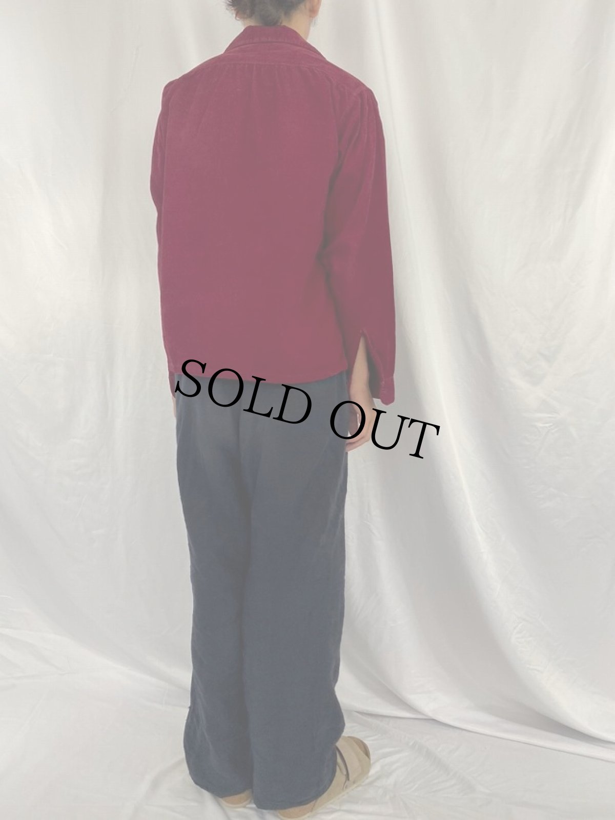 画像4: 50〜60's PENNEY'S TOWNCRAFT オープンカラーコーデュロイシャツ MEDIUM (4)