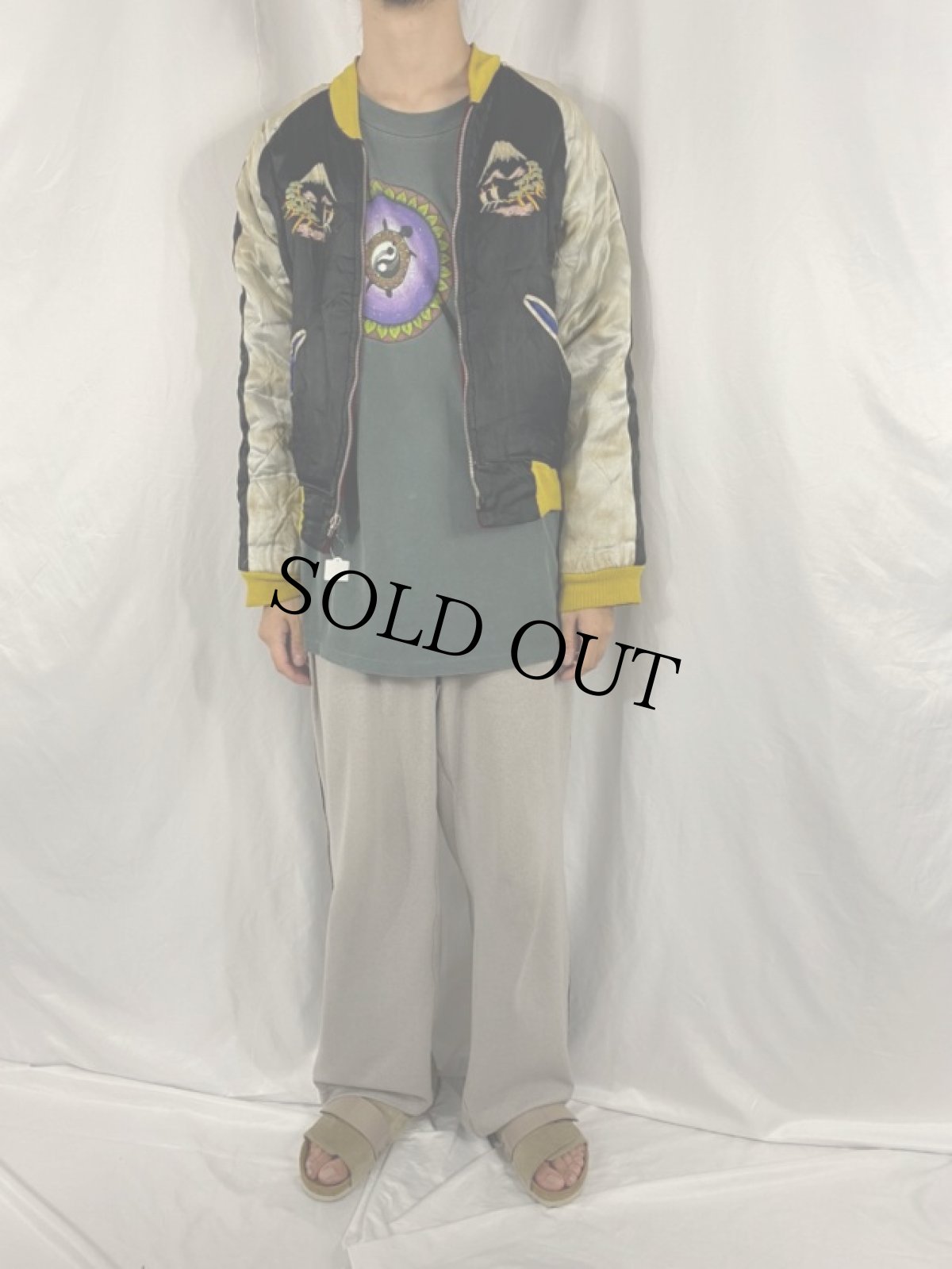 画像6: 40's〜50's 別珍スカジャン "顔トラ"×"JAPAN MAP" (6)