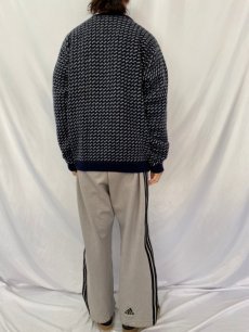 画像4: 〜80's L.L.Bean バーズアイ柄 ニットセーター ネイビー X-LARGE (4)