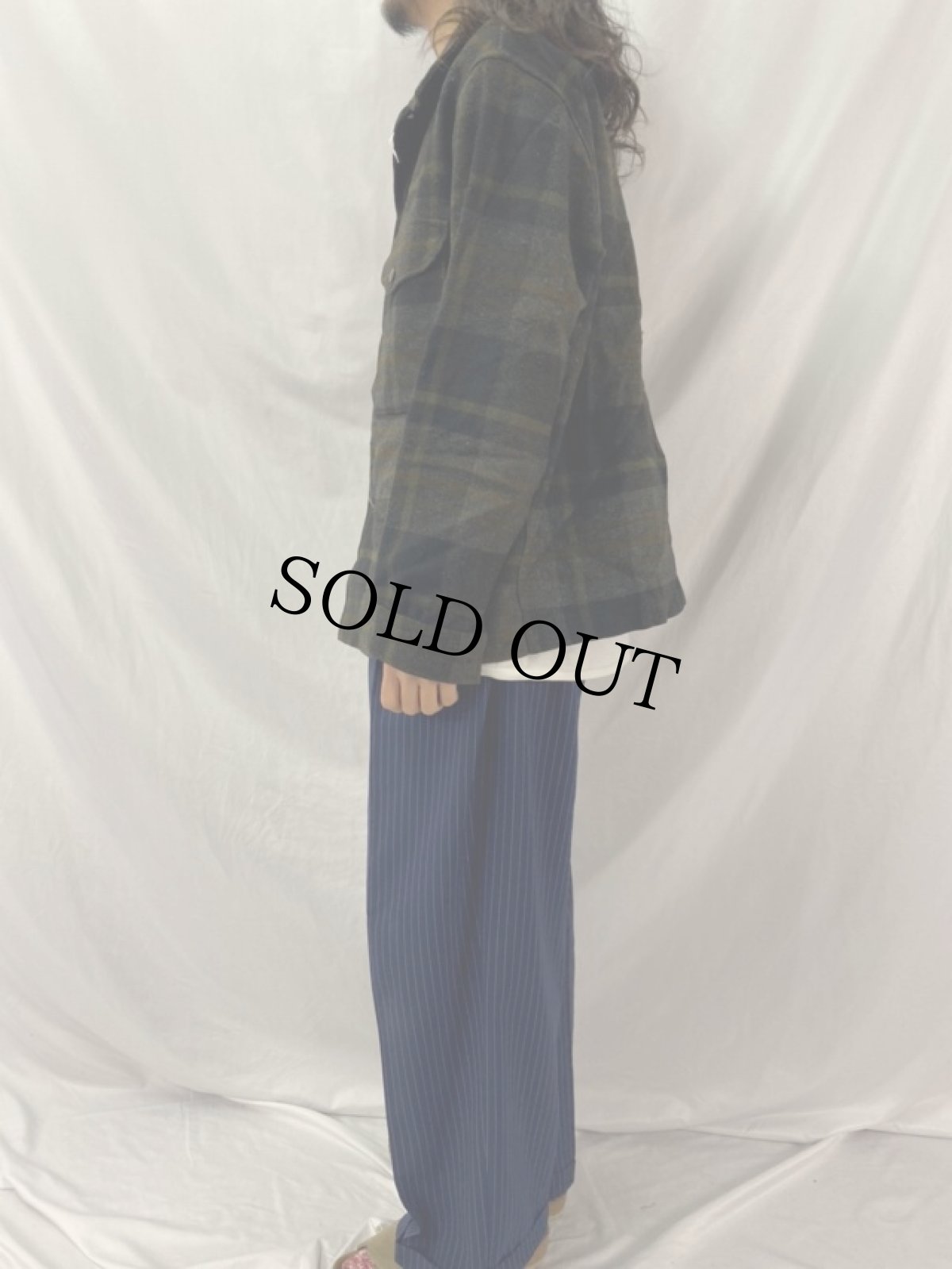 画像3: 60〜70's PENDLETON チェック柄 ウールシャツジャケット L (3)