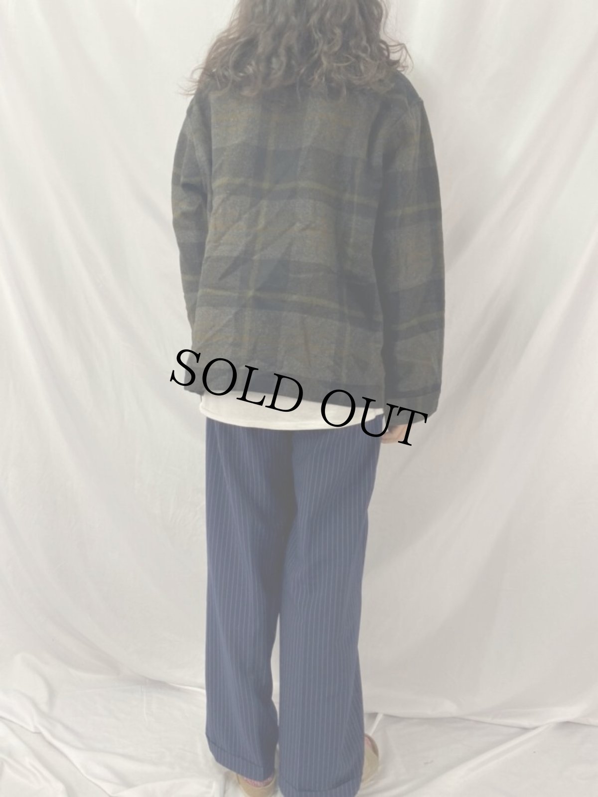 画像4: 60〜70's PENDLETON チェック柄 ウールシャツジャケット L (4)