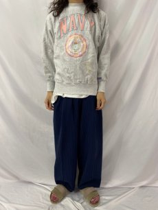 画像2: 90's Crable Sportswear REVERSE WEAVE TYPE "U.S.NAVY" 刺繍 スウェット M (2)