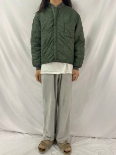 画像2: 80's U.S.AF CWU-9/P キルティングナイロンジャケット LARGE (2)