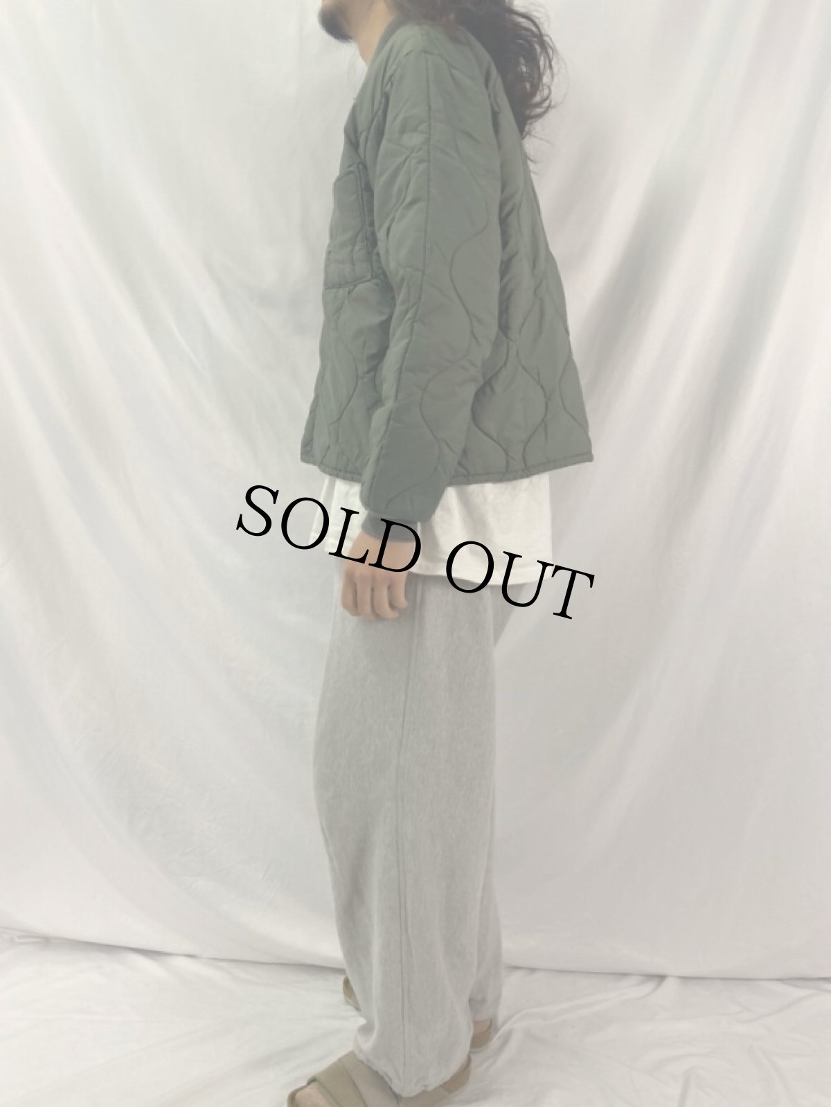 画像3: 80's U.S.AF CWU-9/P キルティングナイロンジャケット LARGE (3)