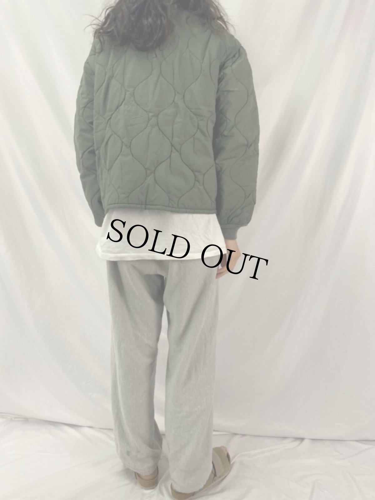 画像4: 80's U.S.AF CWU-9/P キルティングナイロンジャケット LARGE (4)