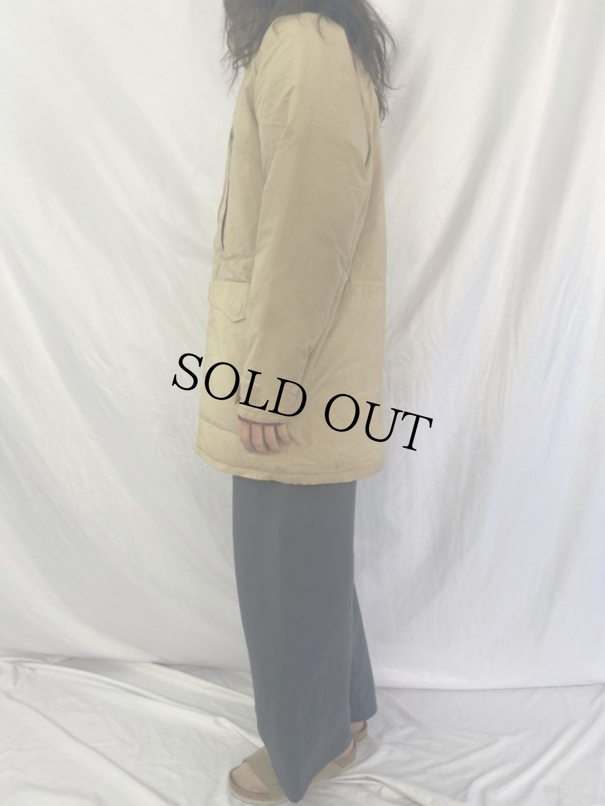 画像3: 70's THE NORTH FACE 茶タグ コットンナイロン ダウンジャケット L (3)