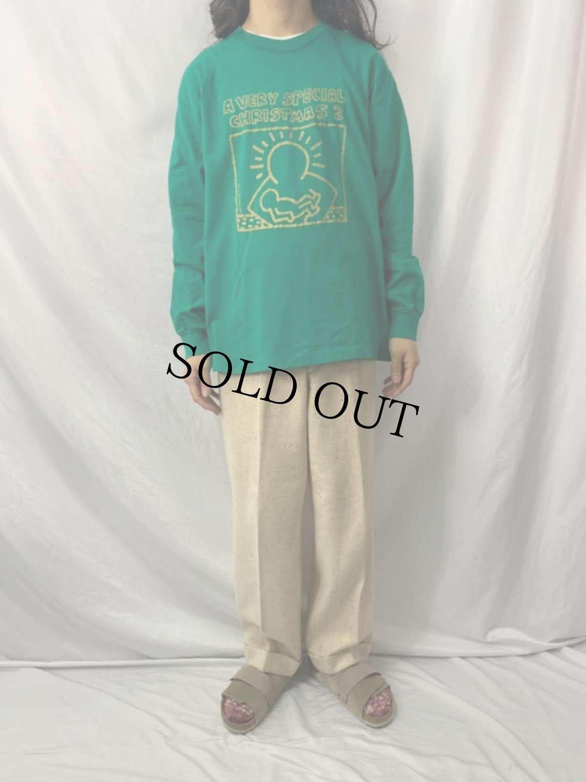 画像2: 1992 Keith Haring "The 2nd Special Olympics Christmas Album" USA製 アートプリントロンT XL (2)