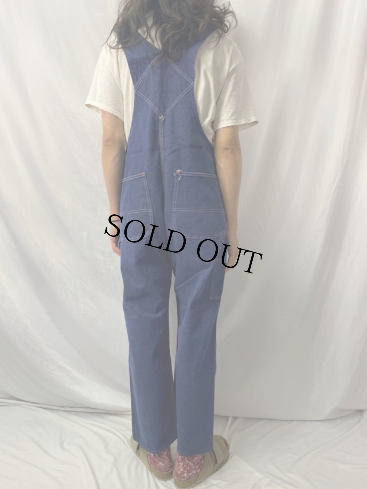 画像4: 60's UNION MADE デニムオーバーオール W40 (4)