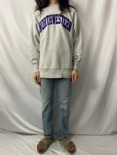 画像2: 90's Champion REVERSE WEAVE "NORTHWESTERN" パッチ付き L (2)