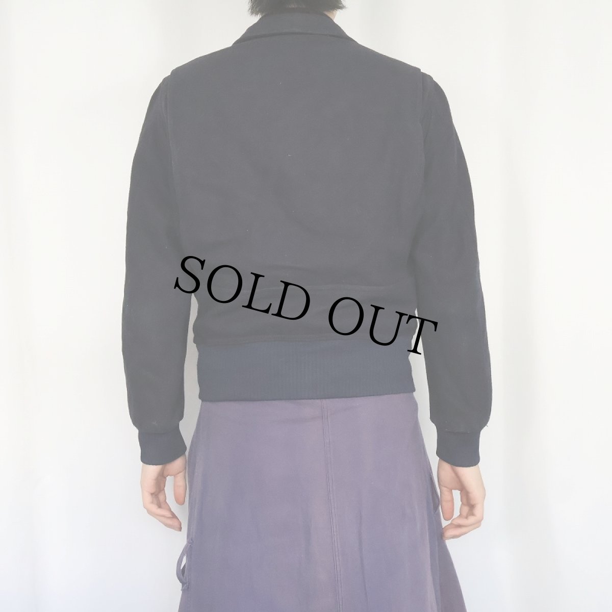 画像3: EURO Paul Boye ウールジップジャケット NAVY SIZE44 (3)