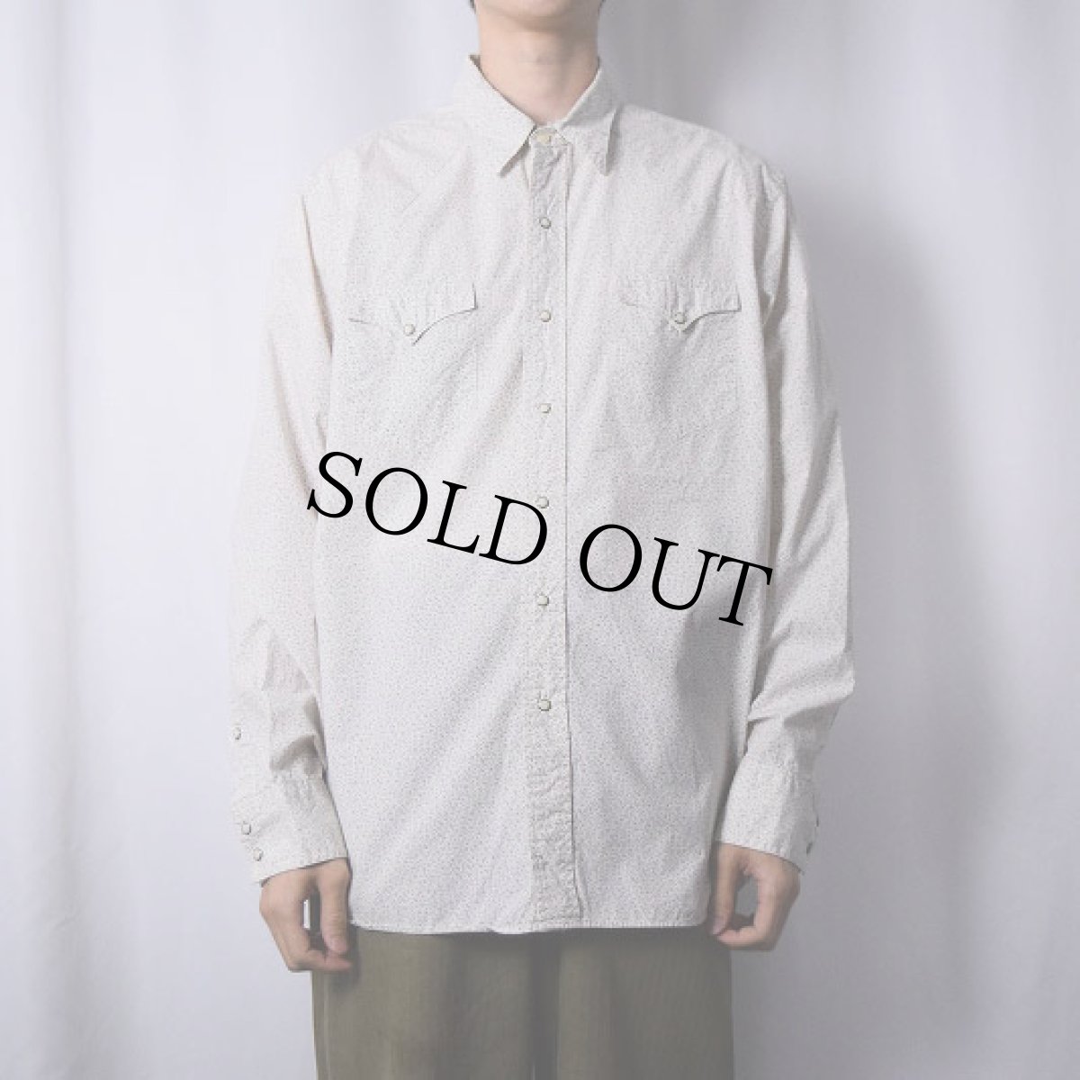 画像2: POLO Ralph Lauren "CLASSIC WESTERN" 花柄 コットンウエスタンシャツ XL (2)