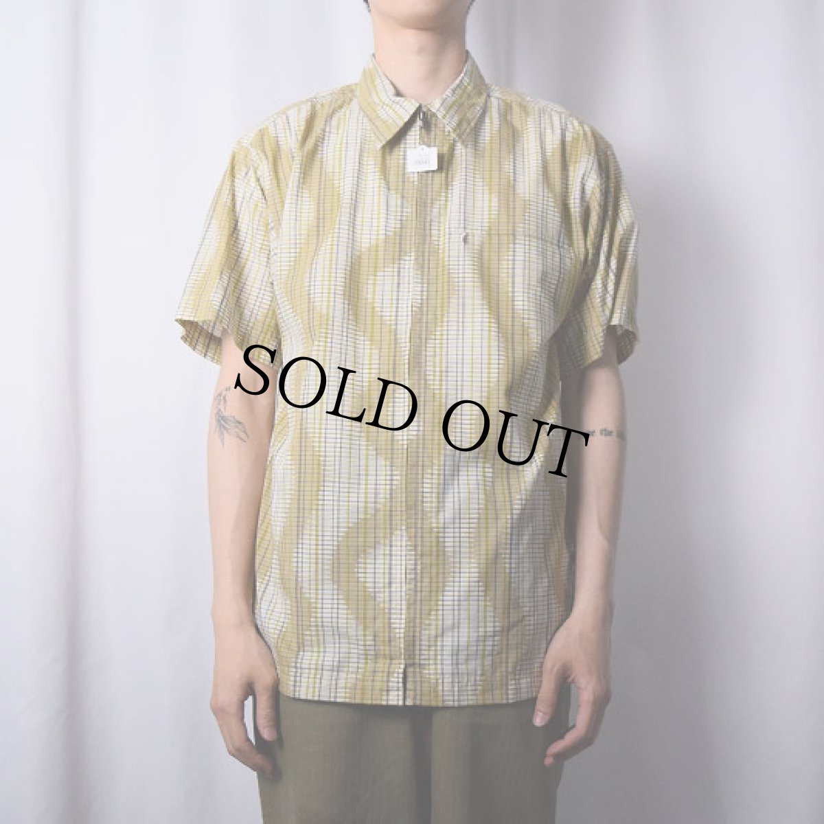 画像2: Patagonia ORGANIC COTTON 総柄 フルジップシャツ M (2)