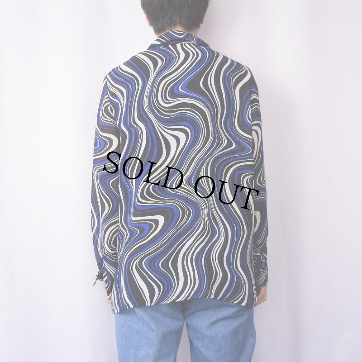 画像3: 90's〜 Mr. MAX CANADA製 マーブル柄 シースルーシャツ M (3)