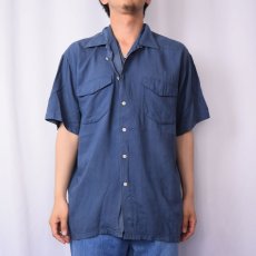 画像2: 〜80's Arrow machII レーヨンオープンカラーシャツ  (2)