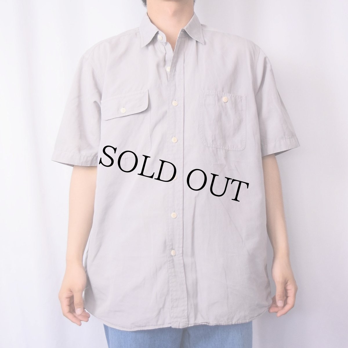 画像2: POLO Ralph Lauren コットン×リネン サファリシャツ L (2)