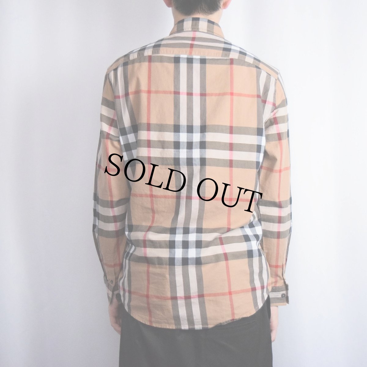 画像3: BURBERRY BRIT バーバリーチェック柄 コットンボタンダウンシャツ M (3)