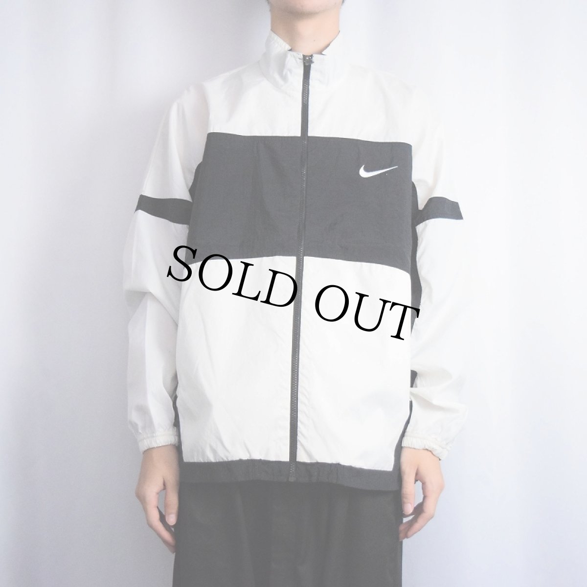 画像3: 90〜2000's NIKE ロゴ刺繍 切り替えデザイン ジップジャケット XL (3)