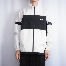 画像3: 90〜2000's NIKE ロゴ刺繍 切り替えデザイン ジップジャケット XL (3)
