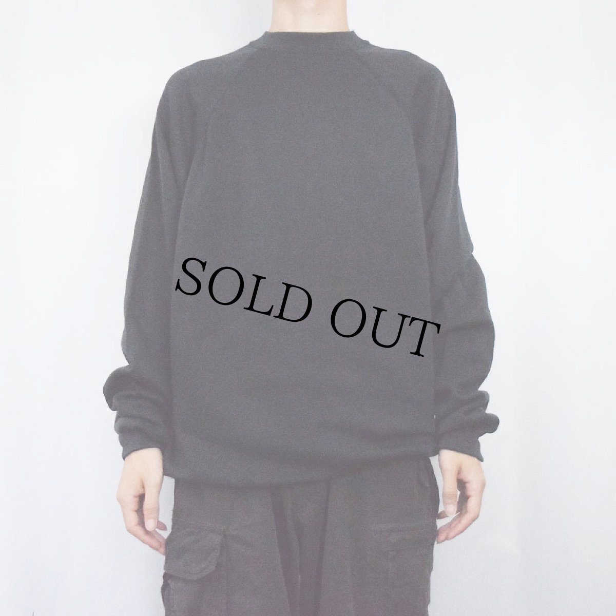 画像2: 80's TULTEX USA製 無地ラグランスウェット XL (2)