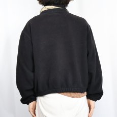 画像3: [お客様お支払い処理中]POLO Ralph Lauren ロゴ刺繍 フリーススイングトップ BLACK L (3)