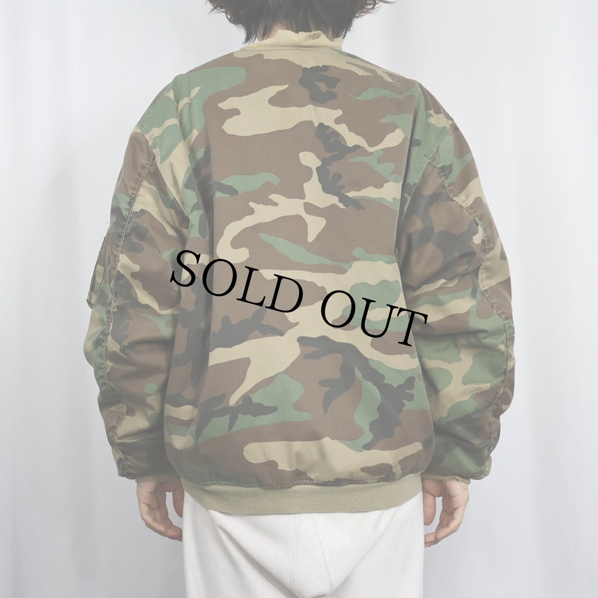 画像3: MA-1 TYPE ウッドランドカモ柄 フライトジャケット (3)