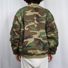 画像3: MA-1 TYPE ウッドランドカモ柄 フライトジャケット  (3)