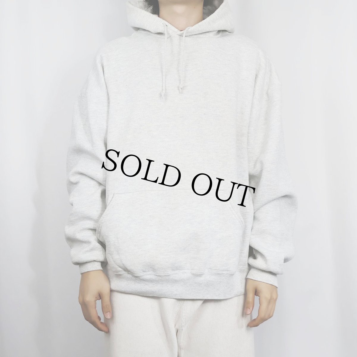 画像2: 90's RUSSELL ATHLETIC USA製 無地スウェットフーディー XL (2)