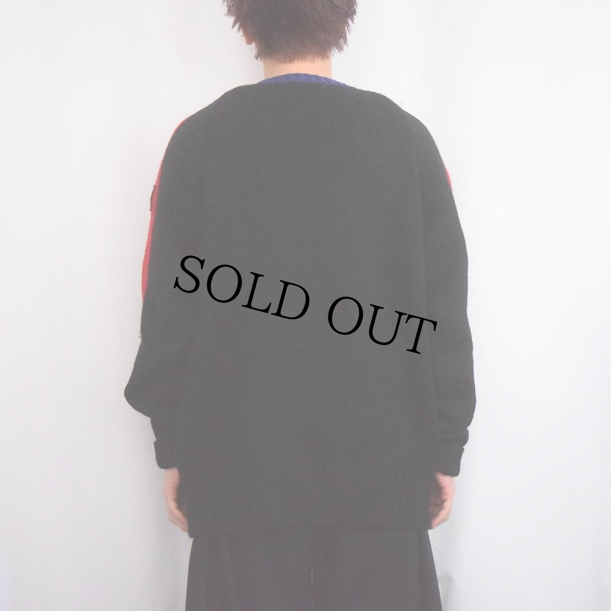 画像3: POLO Ralph Lauren "UNI CREST PATCH" ウールニットセーター BLACK XL (3)