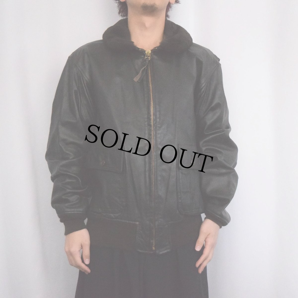 画像2: FLIGHT APPAREL INDUSTRIES INC. "G-1 TYPE" フライトレザージャケット 48L (2)