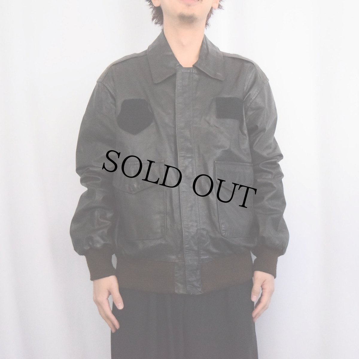 画像2: American Leather Corp "A-2TYPE" フライトレザージャケット SIZE44-R (2)