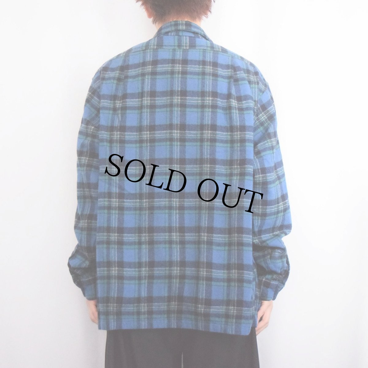 画像3: 70〜80's PENDLETON USA製 チェック柄 ウールオープンカラーシャツ XXL (3)