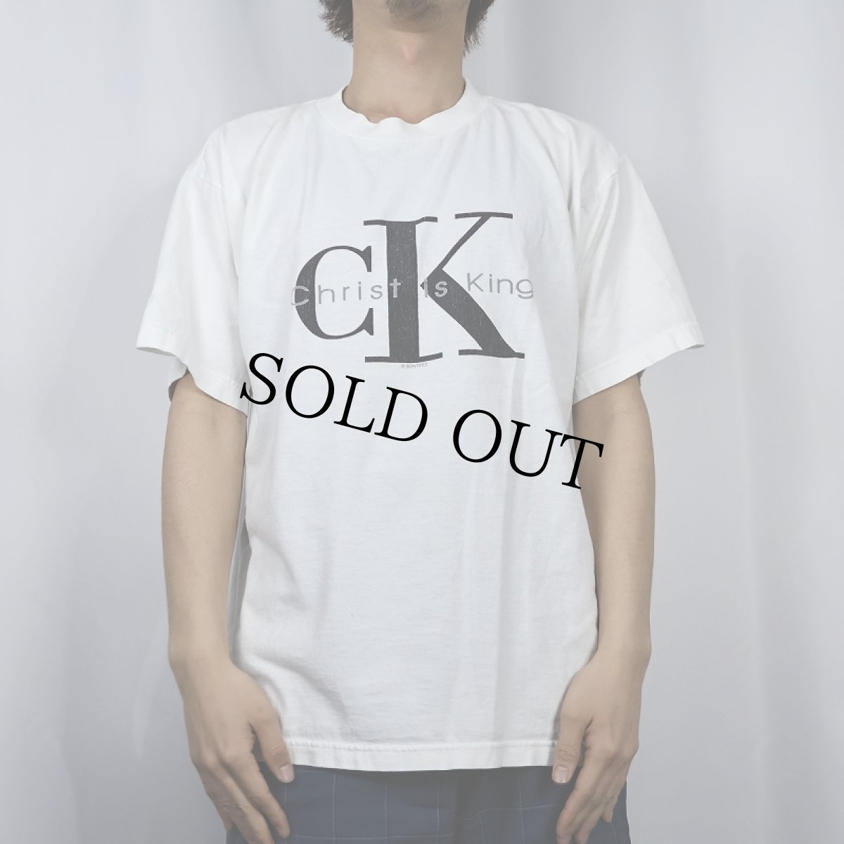 画像2: "Christ is King" ジーザスパロディプリントTシャツ (2)