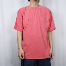 画像2: 90's BANANA REPUBLIC USA製 後染め 無地ポケットTシャツ M (2)