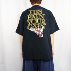 画像4: LORD'S GYM "HIS PAIN YOUR GAIN" ジーザス パロディプリントTシャツ 2XL (4)
