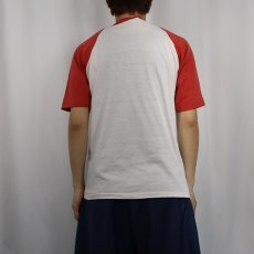 画像3: 80's Walt Disney World USA製 "MICKEY MOUSE" プリントラグランTシャツ L (3)