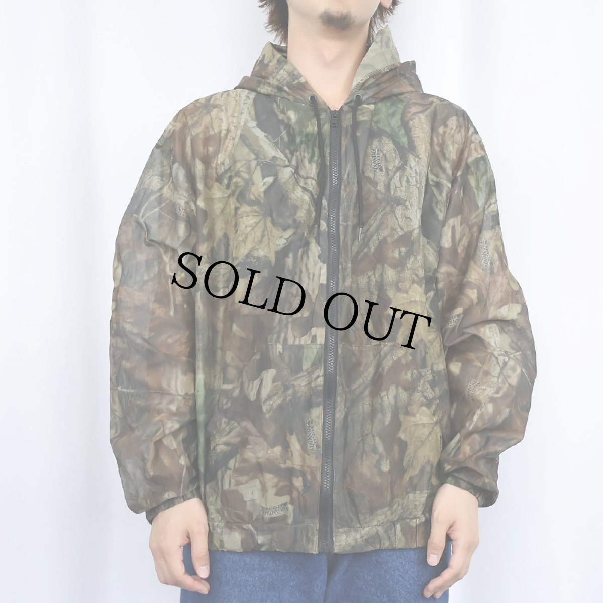 画像2: 90's Cabela's USA製 リアルツリーカモ柄 メッシュパーカー L (2)