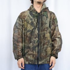 画像2: 90's Cabela's USA製 リアルツリーカモ柄 メッシュパーカー L (2)