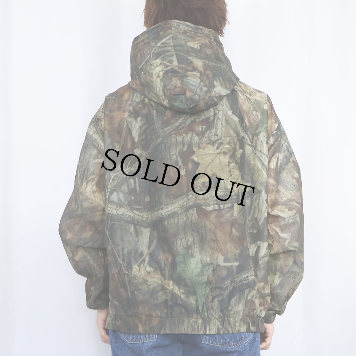 画像3: 90's Cabela's USA製 リアルツリーカモ柄 メッシュパーカー L (3)