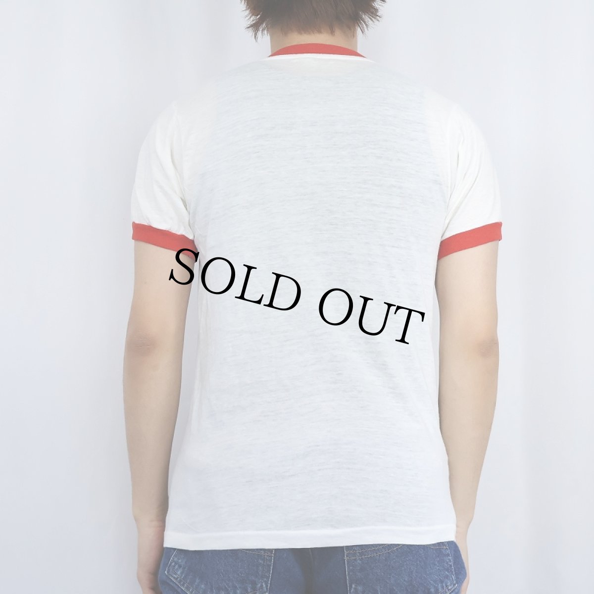 画像3: 80's USA製 "IABP SEH" 心臓プリントリンガーTシャツ M (3)