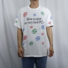 画像2: 90's intel inside "How to spot the very best PCs." コンピューター企業プリントTシャツ XL (2)